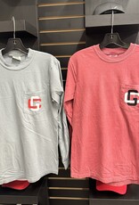 Comfort Color Adult Interlock Logo LS Pocket Tee