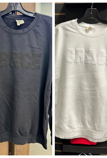 Comfort Colors Adult Puff Letter GRACE Sweatshirts