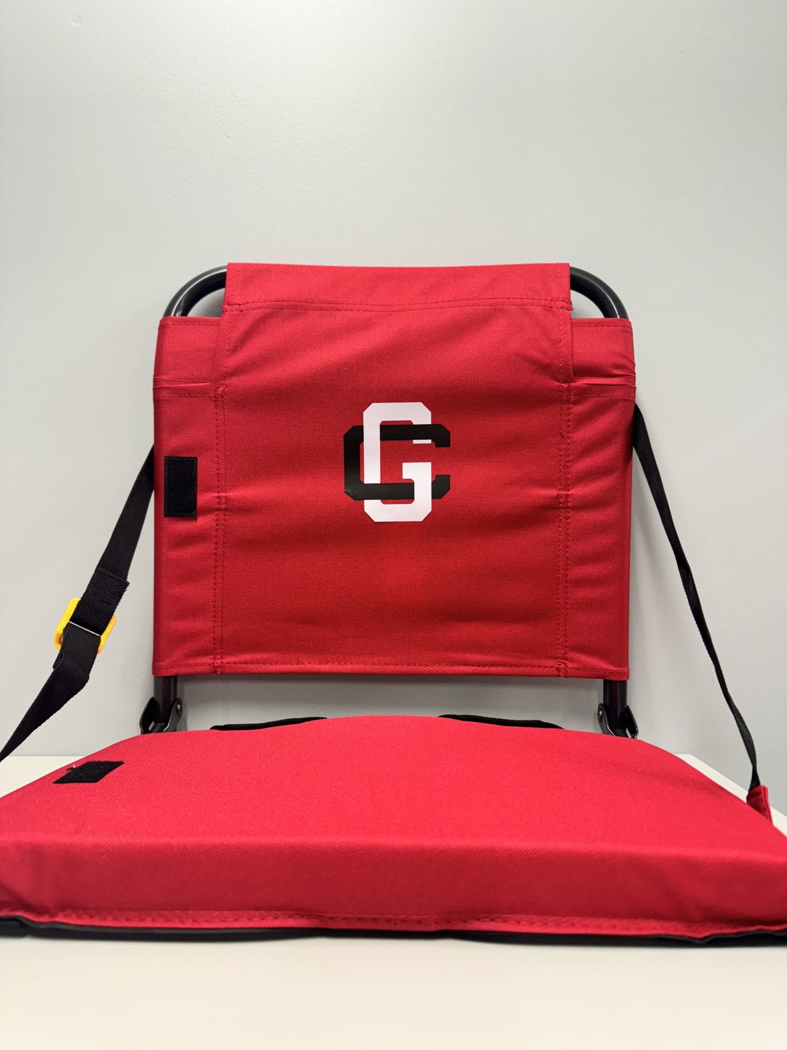 MCM Red Bleacherback Stadium Chair