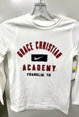 Nike Youth Boys White LS Dri-Fit Legend Tee