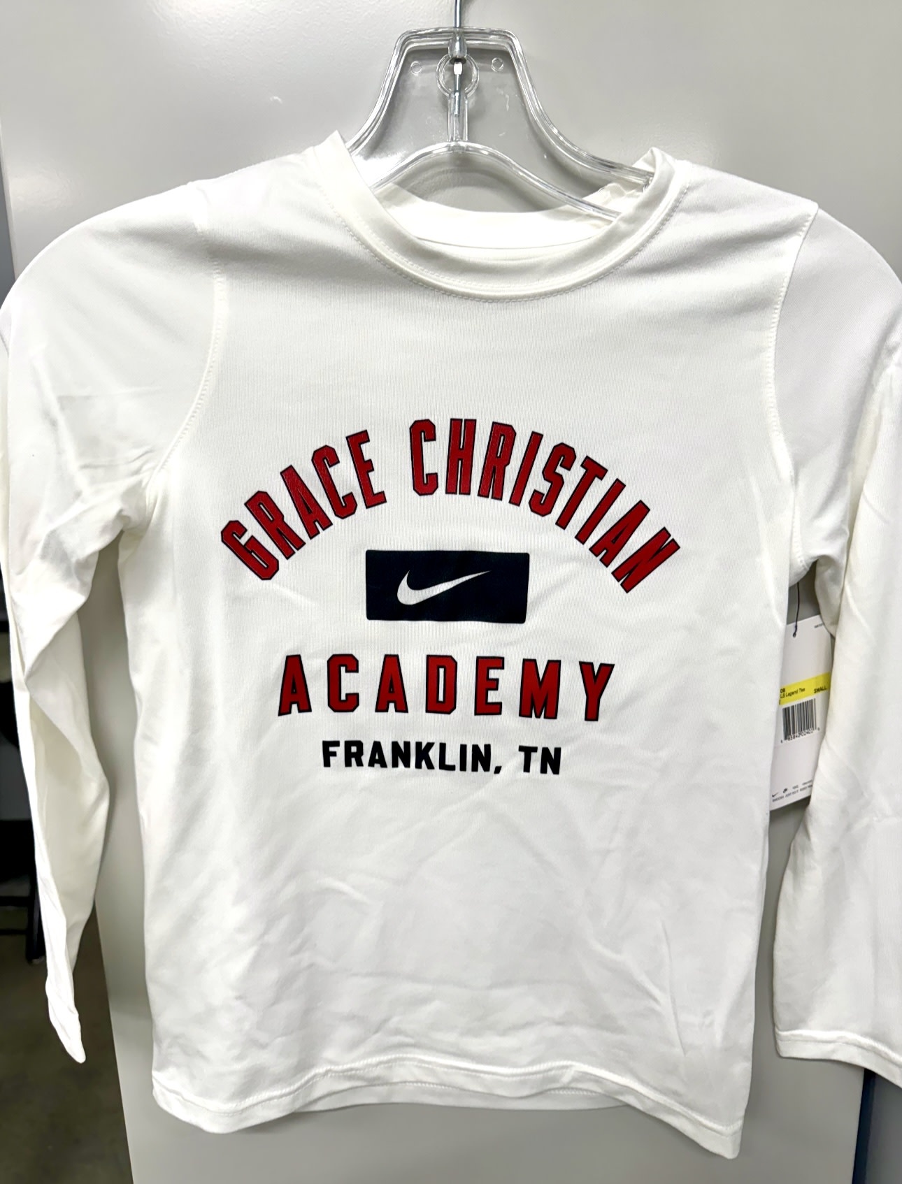 Nike Youth Boys White LS Dri-Fit Legend Tee