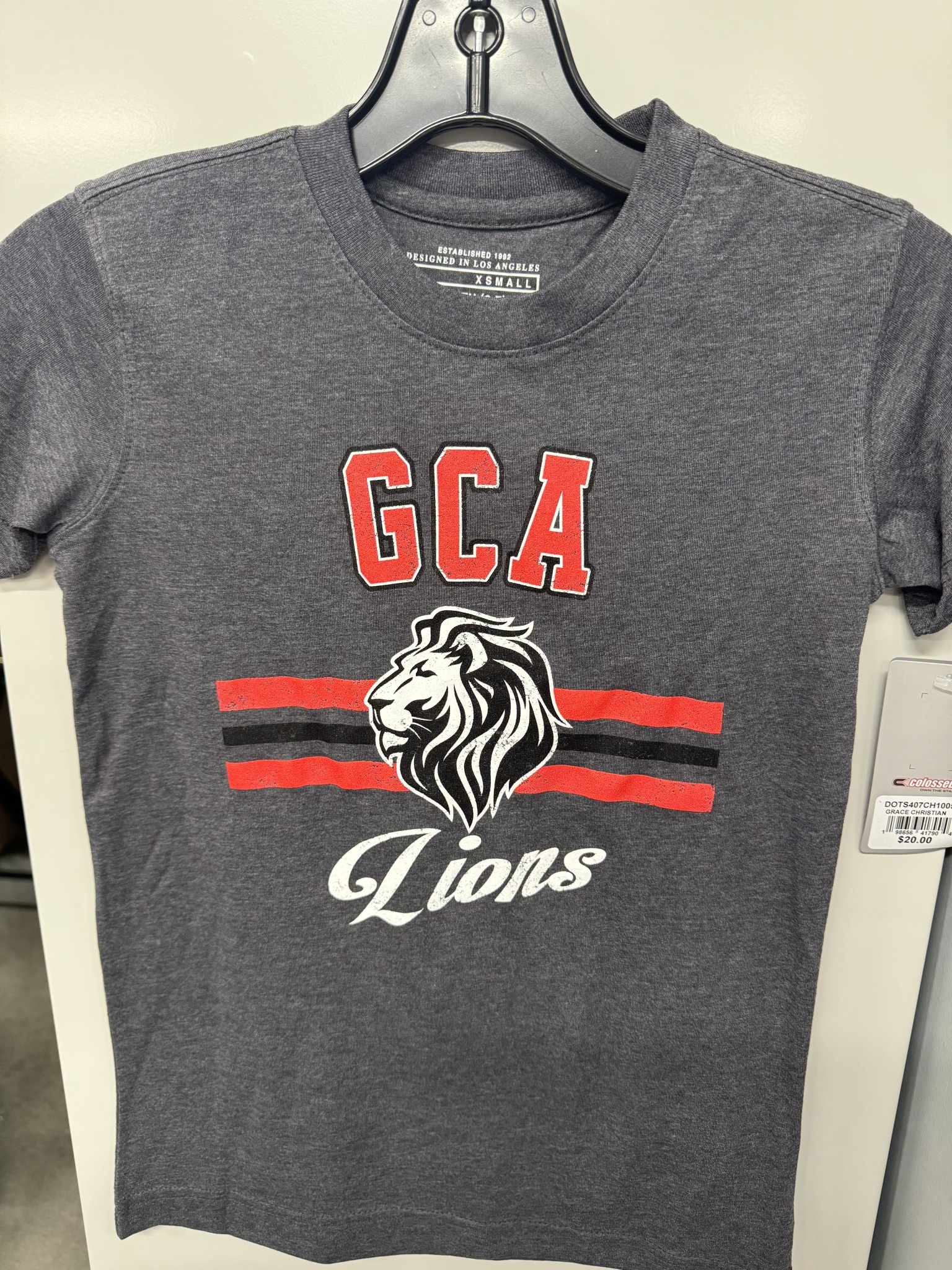 Colosseum Youth Gray Lionhead SS Tee