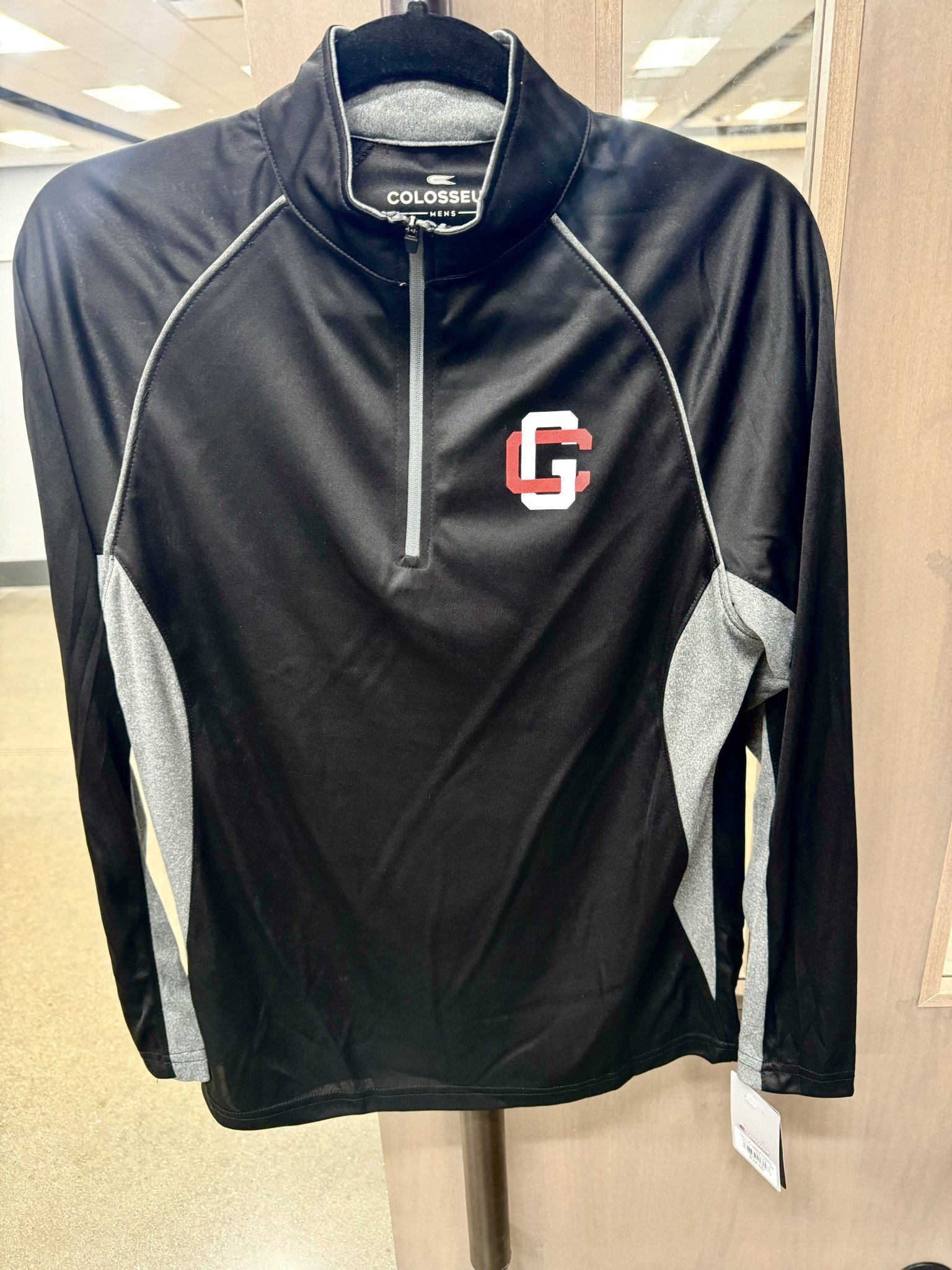 Colosseum Men's Black/Gray Interlock Logo Pullover