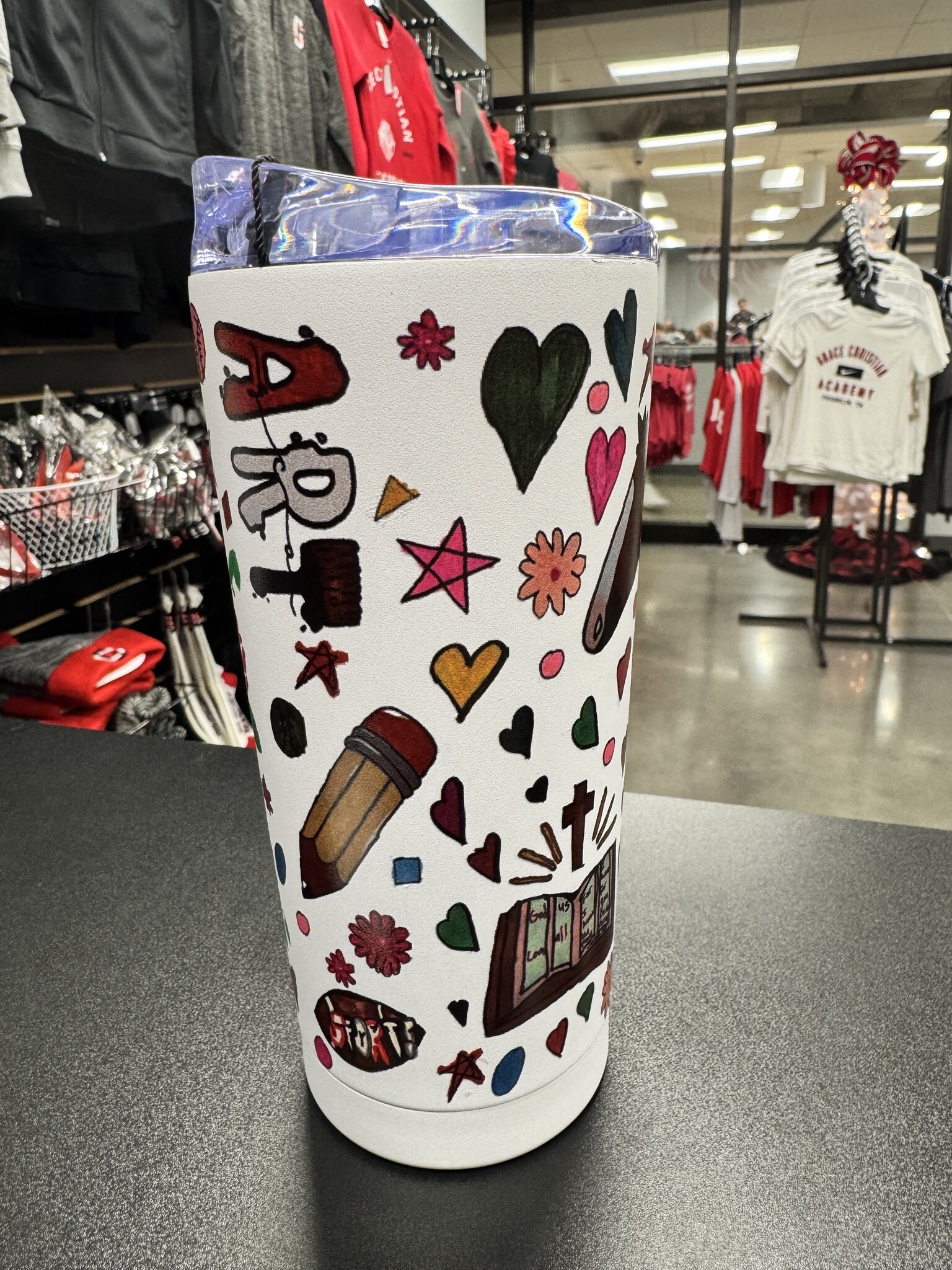 LOGO Brands White IS Art Club Tumbler