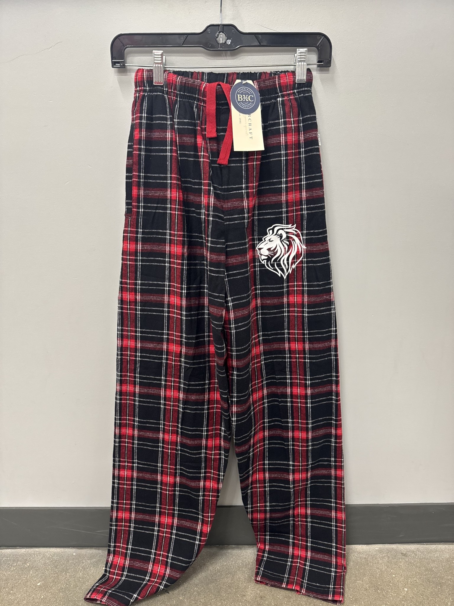 Boxercraft Boys/Men Black & Red Plaid Flannel PJs