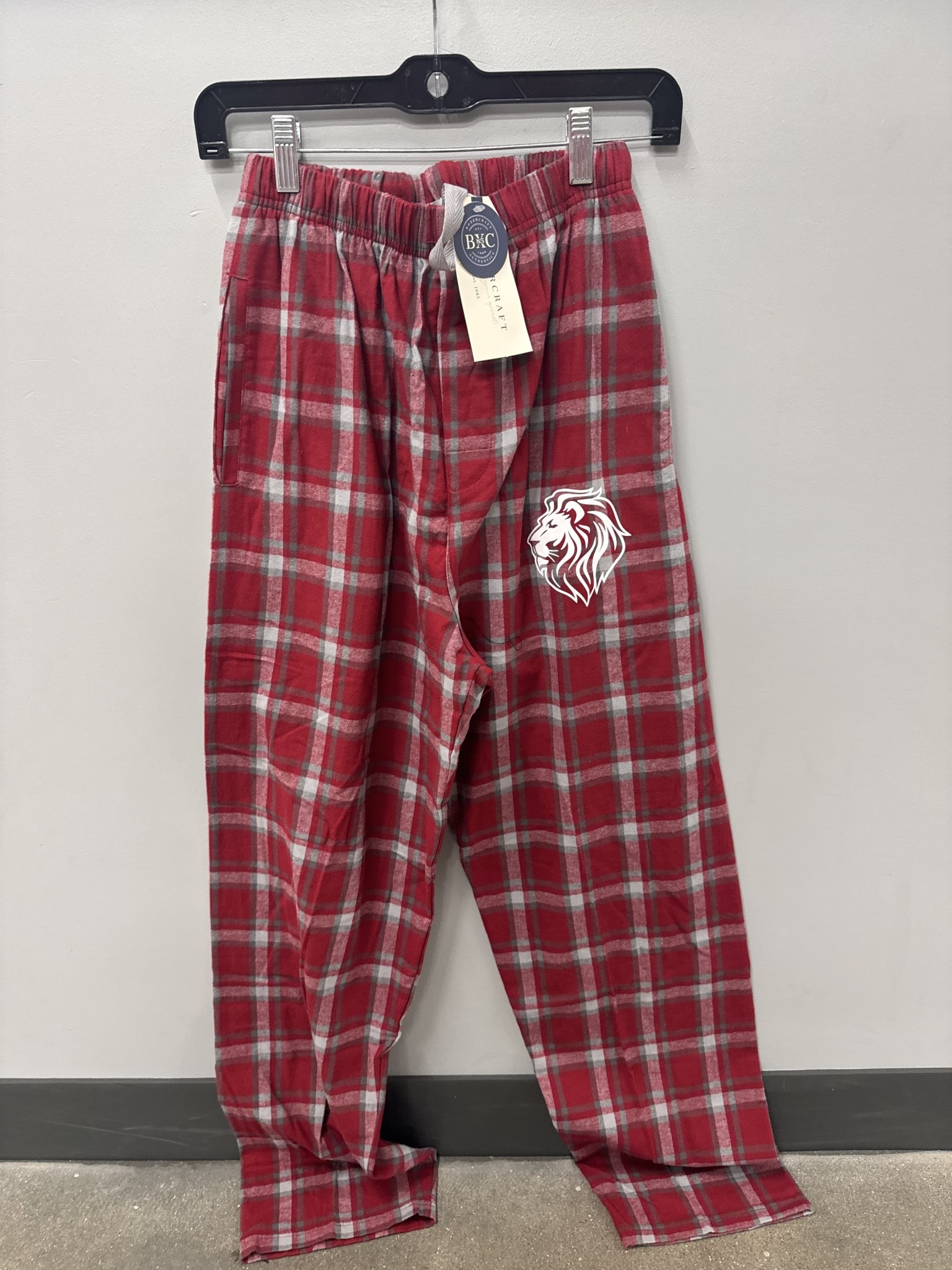Boxercraft Boys/Men Red & Gray Plaid Flannel PJs