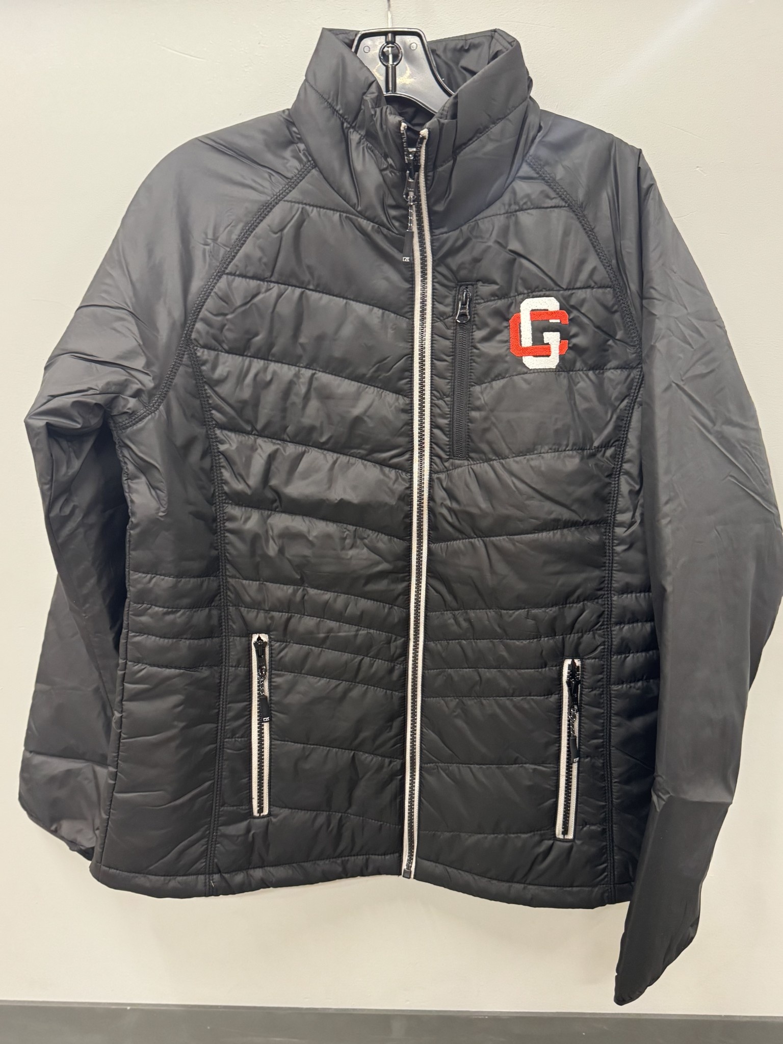 Cutter & Buck Women's Black Puffy GC Logo Jacket