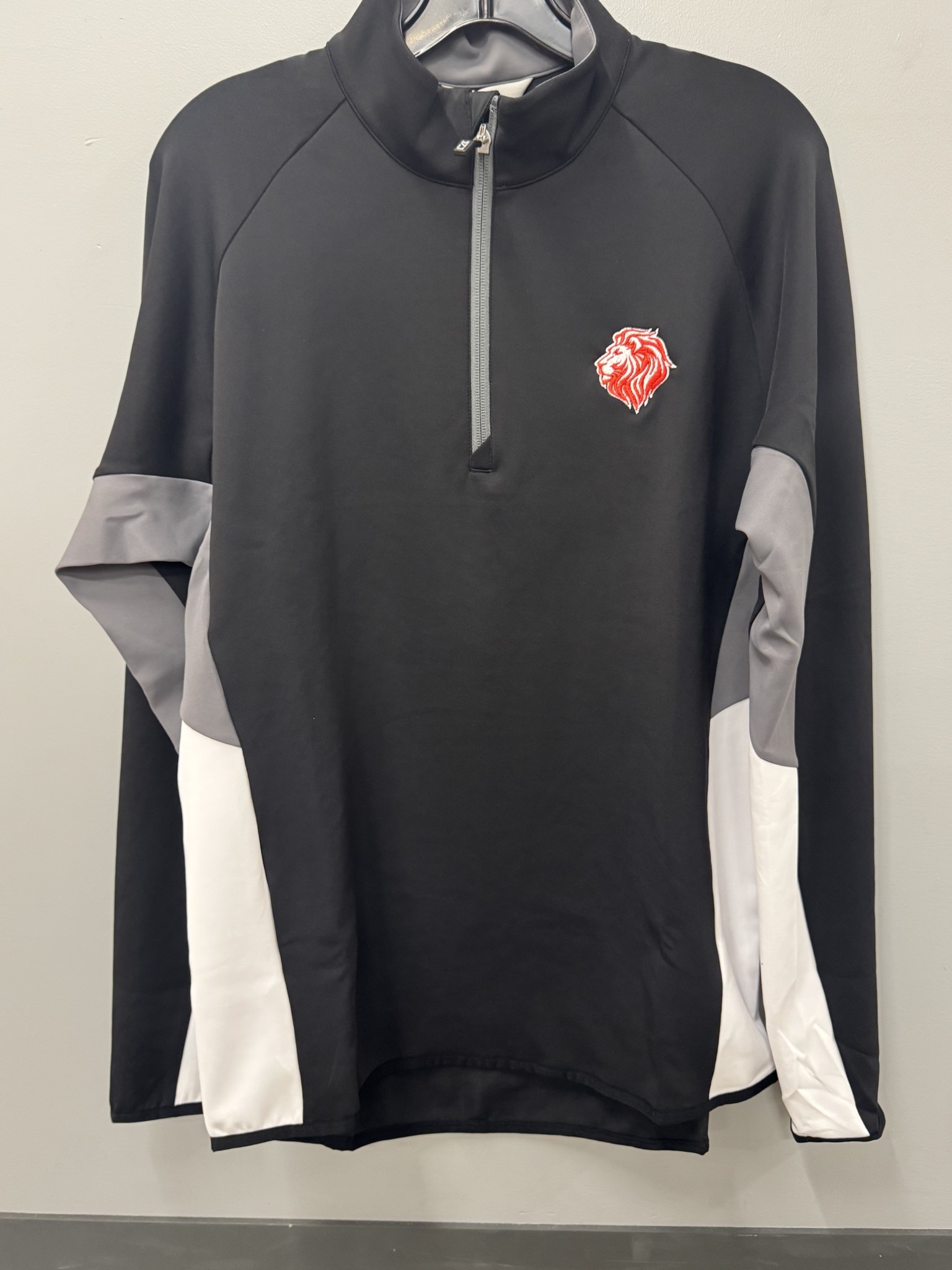 Cutter & Buck Men's Black/White/Grey Color Block 1/4 Zip