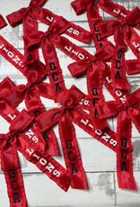 Youth/Adult GCA LIONS Embroidered Tassel Hair Ribbon Bows