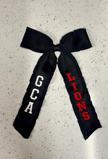 Youth/Adult GCA LIONS Embroidered Tassel Hair Ribbon Bows