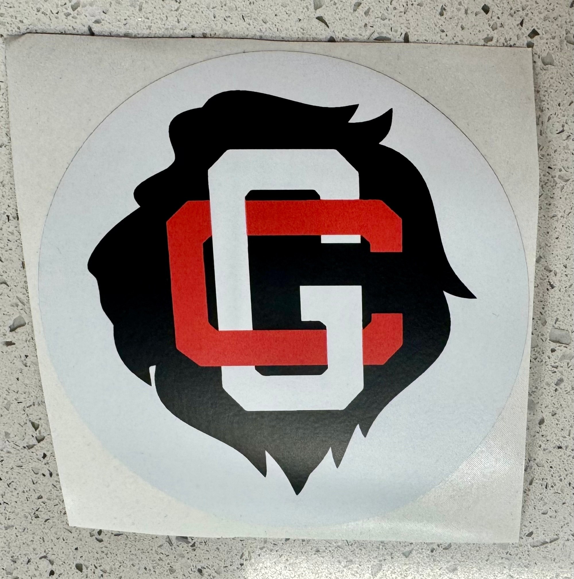 5" Black Lionhead w/ GC Logo Overlay