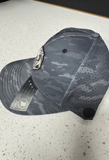 Branded Bills Adult Gray Camo Leather Patch Lion Hat