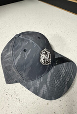 Branded Bills Adult Gray Camo Leather Patch Lion Hat