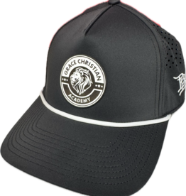 Branded Bills Adult Black Curved 5 Panel Rope Circle Logo Hat