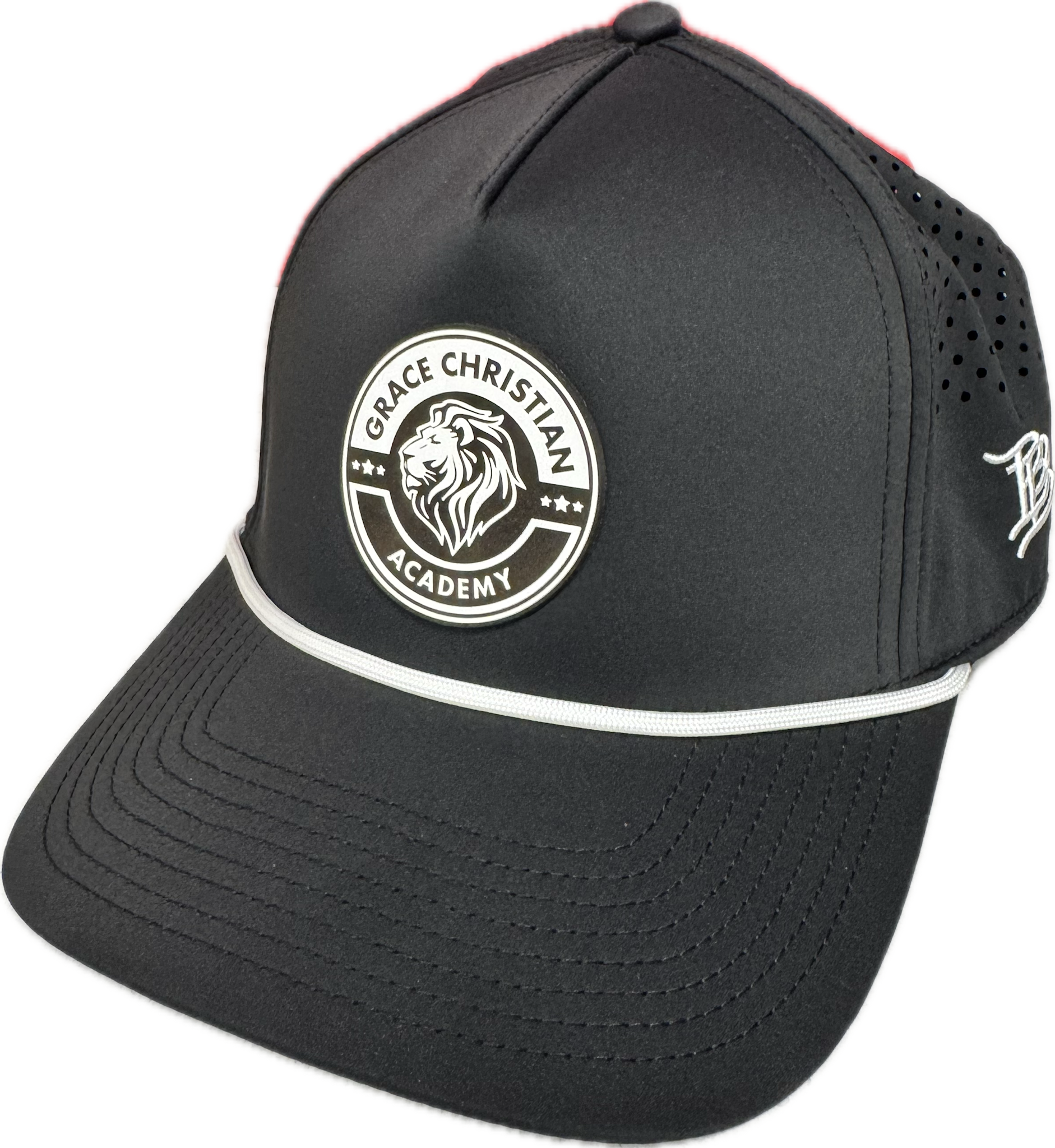 Branded Bills Adult Black Curved 5 Panel Rope Circle Logo Hat