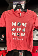 Bella Canvas Todd/Y/Adult Girls Red Bow SS Tee