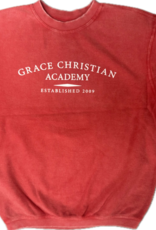 Chicka-D Women's Red Corded Seaside Crewneck Sweatshirt