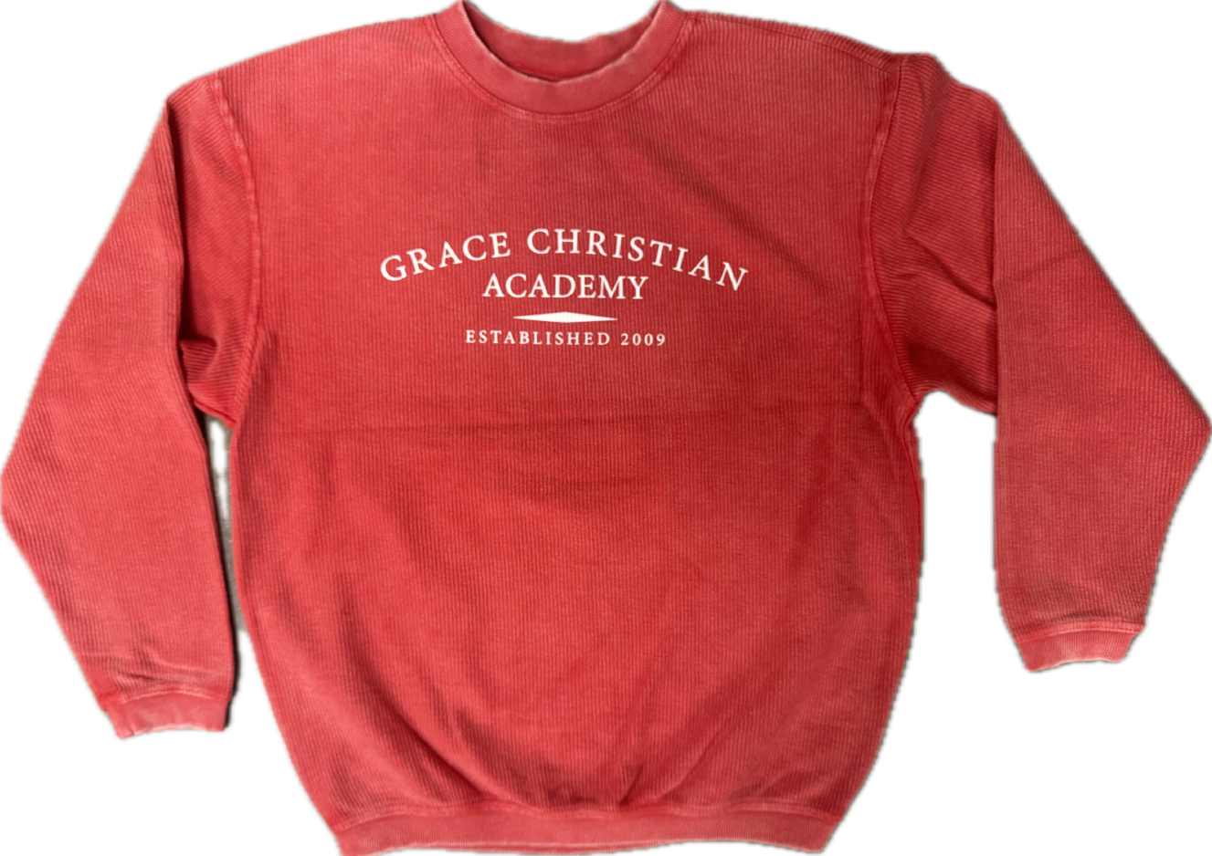 Chicka-D Women's Red Corded Seaside Crewneck Sweatshirt