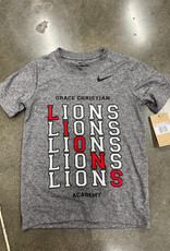 Nike Youth Gray Diagonal LIONS SS Tee