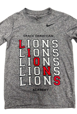 Nike Youth Gray Diagonal LIONS SS Tee