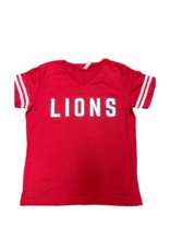 L.A.T. Women's Red V Neck Game Day Tee