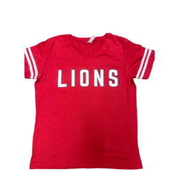 L.A.T. Women's Red V Neck Game Day Tee