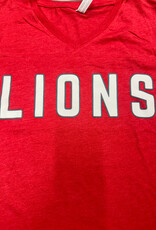 L.A.T. Women's Red V Neck Game Day Tee