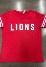 L.A.T. Women's Red V Neck Game Day Tee