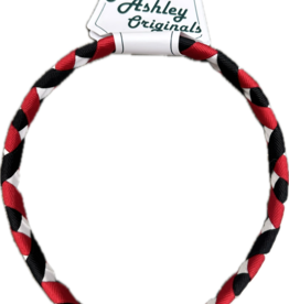 Girl's Red/Black/White Diagonal Patterned Headband