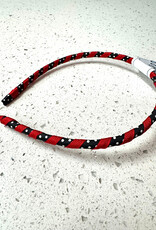 Girl's Red/Black/White Polka Dot Patterned Headband
