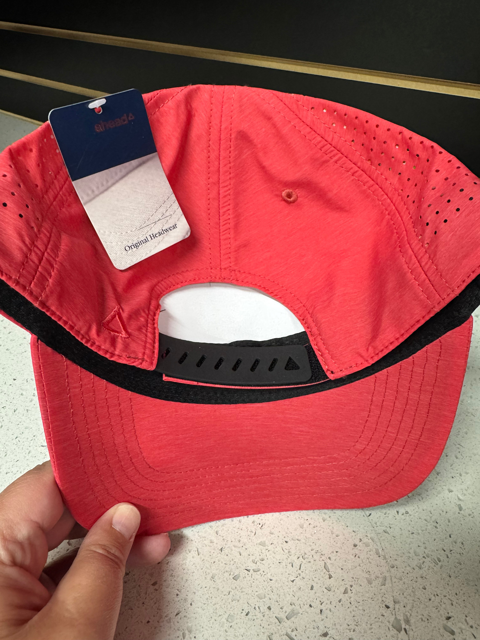 Ahead Adult Heather Red Mid Fit Performance Hat