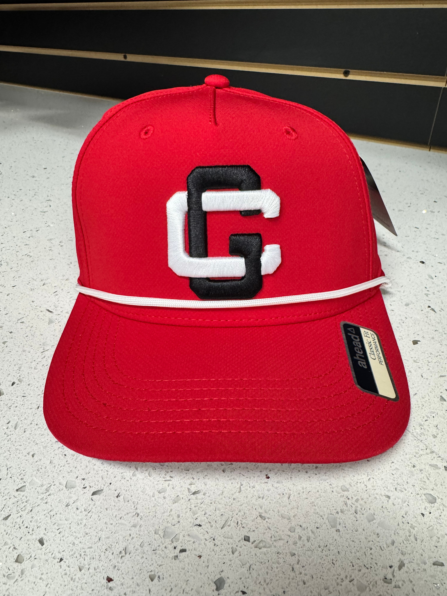 Ahead Adult Classic Fit Performance Red Rope Snapback Hat