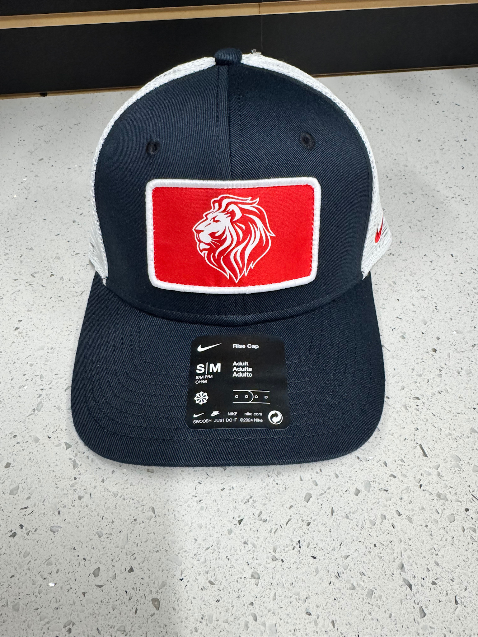 Adult Nike Lion Rise Patch Trucker Hat