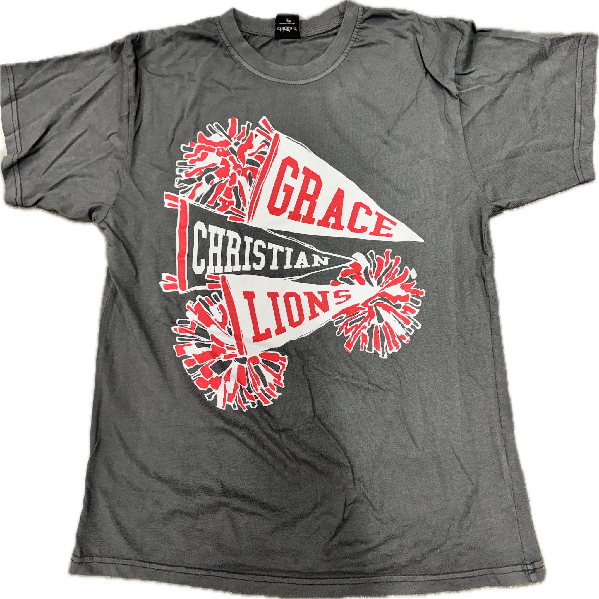 Chicka-D Women's Grey Pom Pom SS Tee