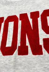 Chicka-D Women's Grey Chenille LIONS Sweatshirt