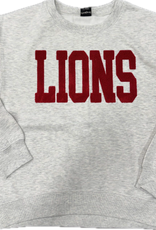 Chicka-D Women's Grey Chenille LIONS Sweatshirt