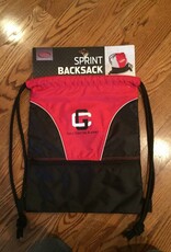 Logo Brands Black & Red Drawstring Bag