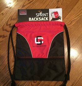 Logo Brands Black & Red Drawstring Bag