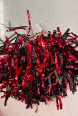 Black & Red Gameday Pom Pom