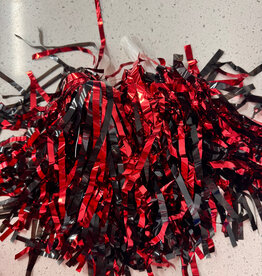 Black & Red Gameday Pom Pom