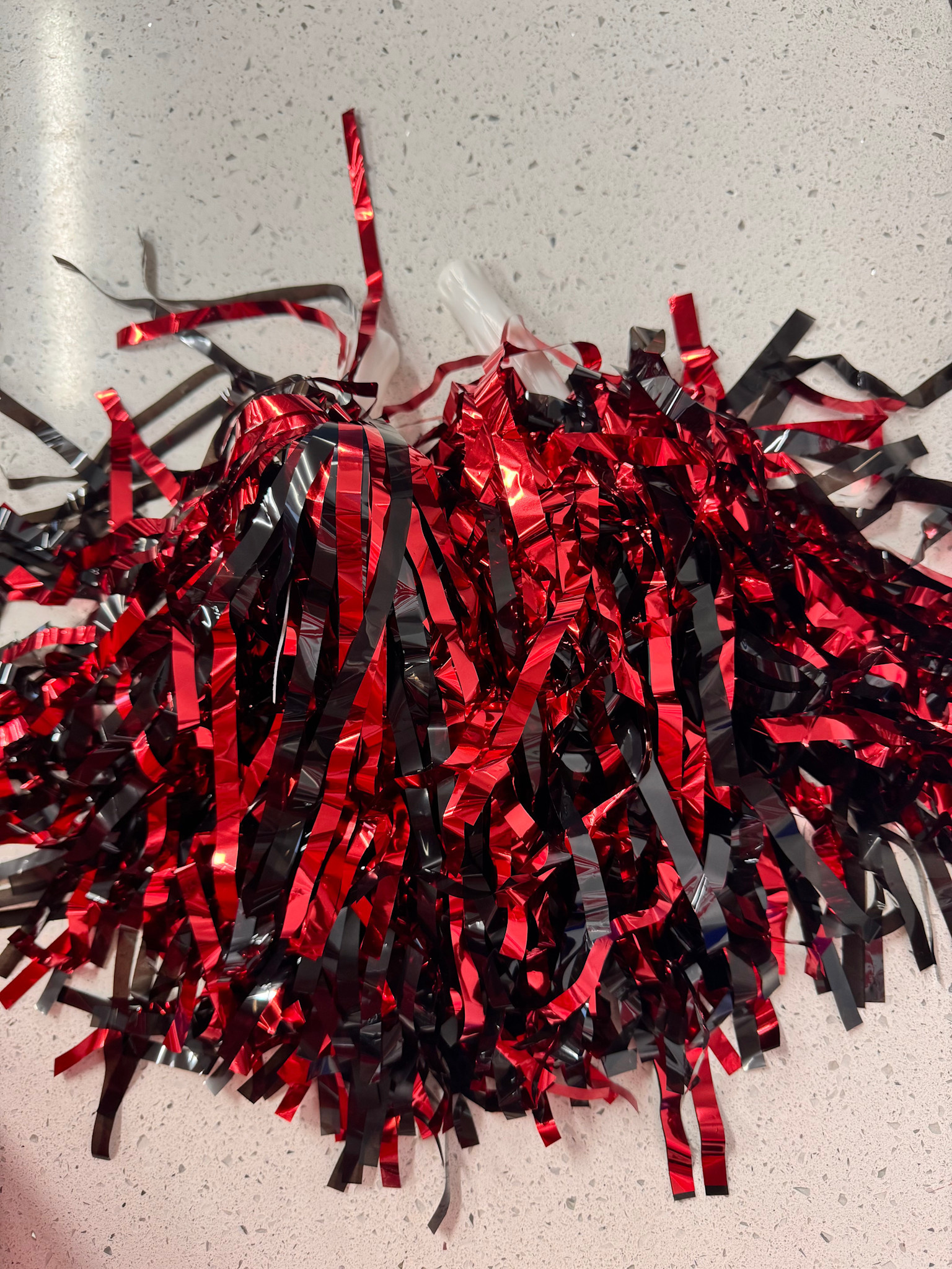 Black & Red Gameday Pom Pom