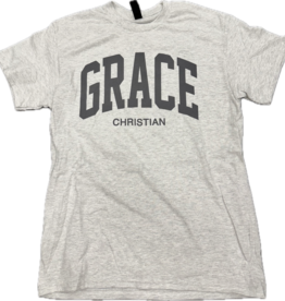 Gildan Unisex Light Gray Varsity Letter SS Tee