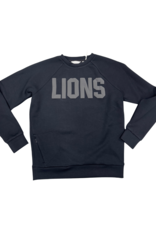 L2 Women's Black Puff Letter Lulu Dupe Sweatshirt