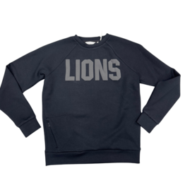 L2 Women's Black Puff Letter Lulu Dupe Sweatshirt