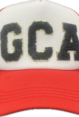 Varsity Patch Letter Glitter Hat