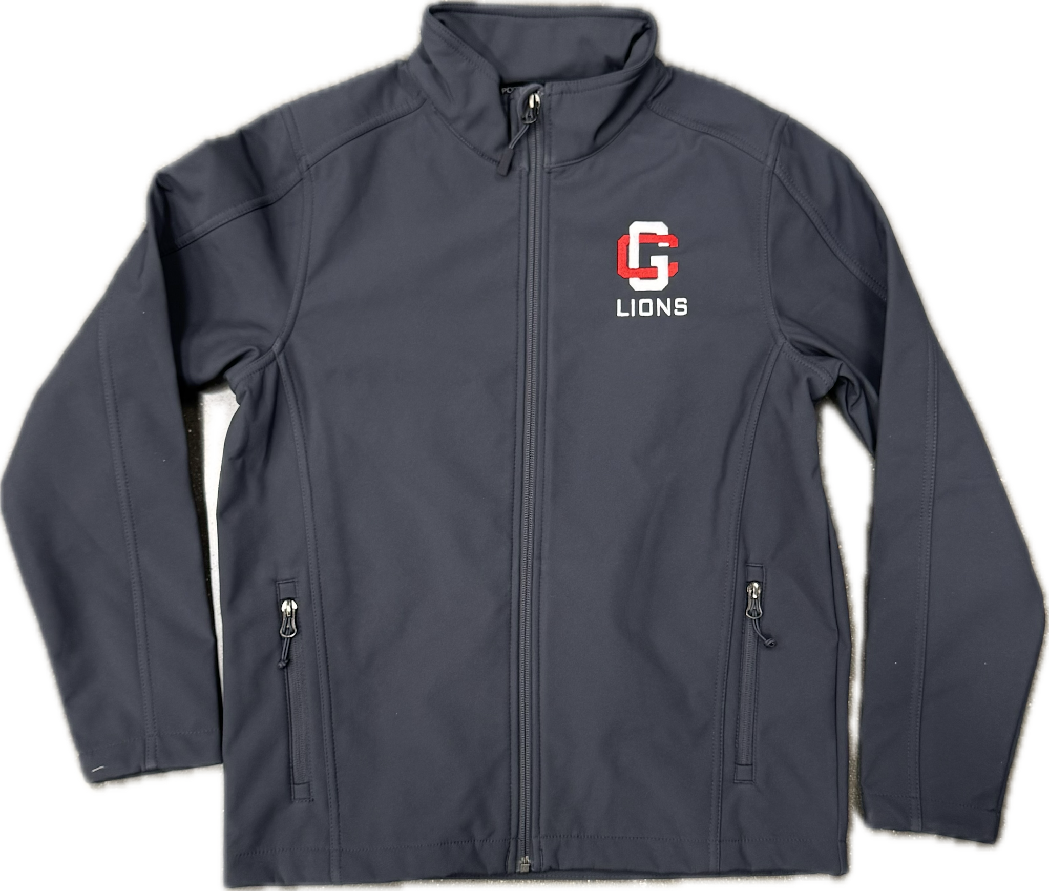 Port Authority Youth Grey Soft Shell Full Zip Jacket