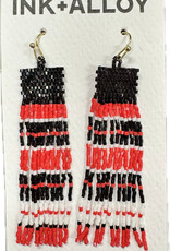 Ink & Alloy Fringe Beaded Earrings