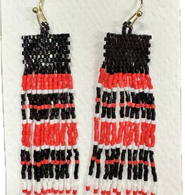 Ink & Alloy Fringe Beaded Earrings