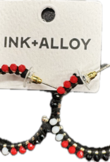 Ink & Alloy Beaded Hoop Earrings