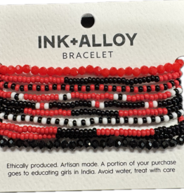 Ink & Alloy Beaded 10 Strand Bracelet